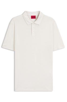 Slub-interlock polo shirt in a slim fit by HUGO BOSS