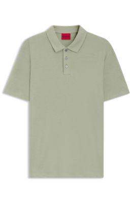 Slub-interlock polo shirt in a slim fit by HUGO BOSS