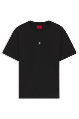 Stacked-logo T-shirt in a cotton blend by HUGO BOSS