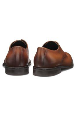 Stitching-detail Derby shoes in leather by HUGO BOSS