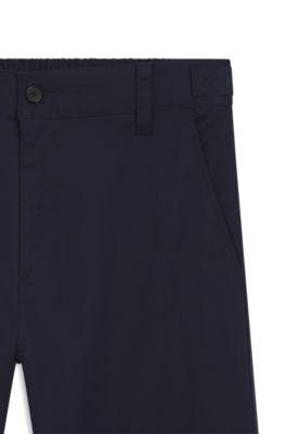 Straight-fit pants in mercerized stretch cotton by HUGO BOSS