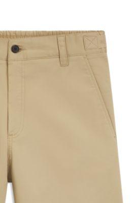 Straight-fit pants in mercerized stretch cotton by HUGO BOSS