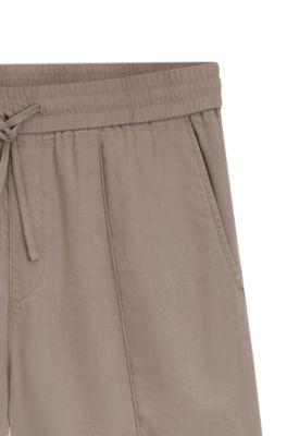 Straight-fit shorts in a linen blend by HUGO BOSS