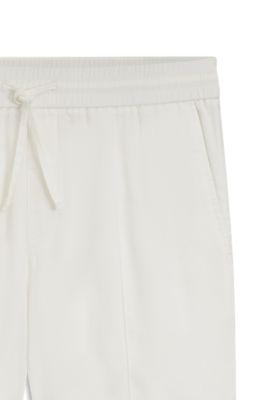 Straight-fit shorts in a linen blend by HUGO BOSS