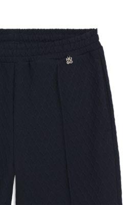 Straight-fit track pants in diamond jacquard by HUGO BOSS