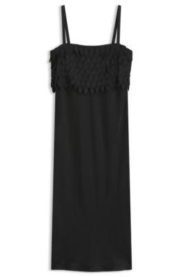 Strappy dress with laser-cut shapes by HUGO BOSS