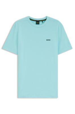 Stretch-cotton T-shirt with logo detail by HUGO BOSS