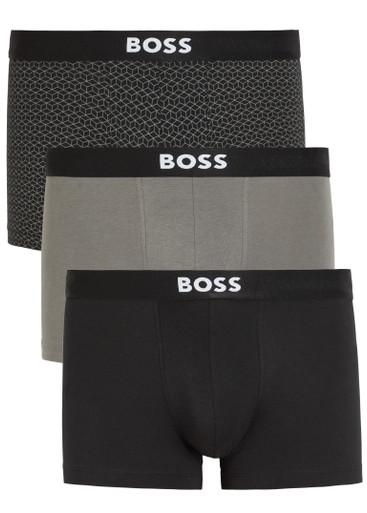 Stretch-cotton boxer briefs - set of three by HUGO BOSS