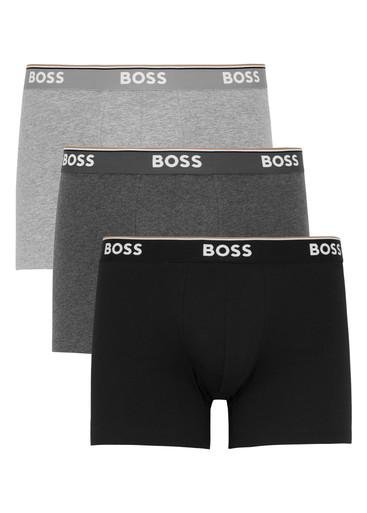 Stretch-cotton boxer briefs - set of three by HUGO BOSS