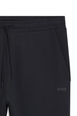 Stretch-cotton track pants with logo print by HUGO BOSS