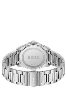Strike stainless-steel watch with ridged dial by HUGO BOSS Strike stainless-steel watch with ridged dial by HUGO BOSS