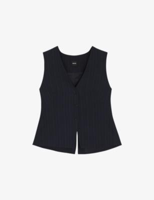 Striped Single-Breasted Woven Waistcoat by HUGO BOSS