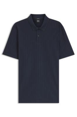 Striped cotton polo shirt with tipping by HUGO BOSS