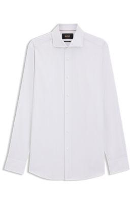 Striped regular-fit shirt in Italian-made cotton by HUGO BOSS