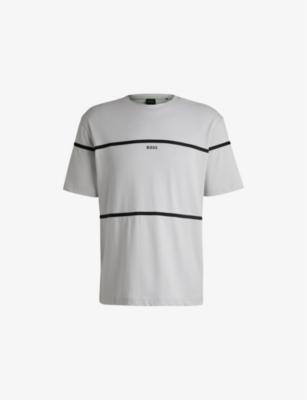 Striped relaxed-fit cotton-jersey T-shirt by HUGO BOSS