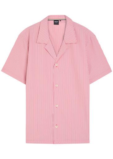 Striped seersucker shirt by HUGO BOSS