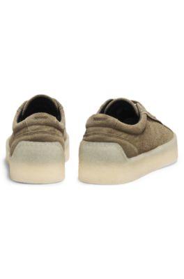 Suede Derby shoes with crepe rubber outsole by HUGO BOSS