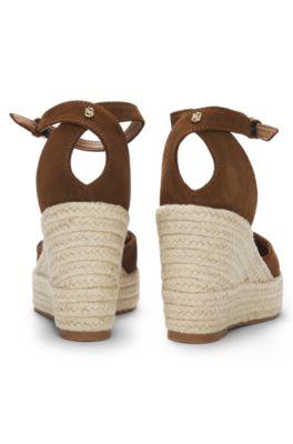 Suede espadrilles with wedge sole by HUGO BOSS