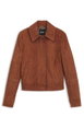 Suede jacket with covered zipper closure by HUGO BOSS Suede jacket with covered zipper closure by HUGO BOSS