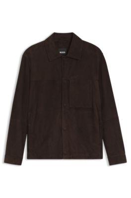 Suede jacket with snap closure by HUGO BOSS