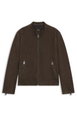 Suede jacket with zippered cuffs by HUGO BOSS
