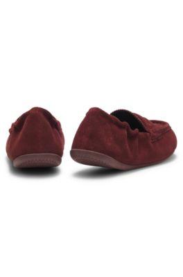 Suede loafers with elasticized collar by HUGO BOSS