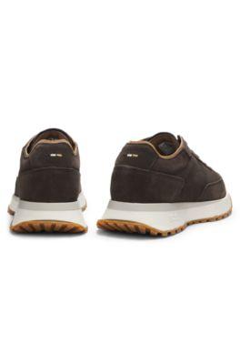 Suede sneakers with perforations by HUGO BOSS