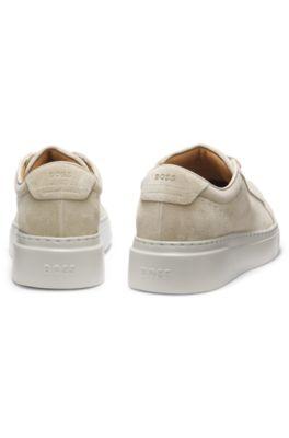 Suede trainers with hidden wedge by HUGO BOSS