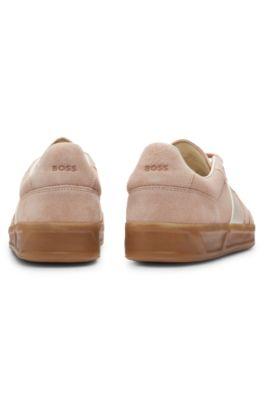 Suede trainers with smooth-leather trims by HUGO BOSS