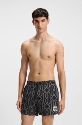 Swim shorts with all-over print by HUGO BOSS Swim shorts with all-over print by HUGO BOSS