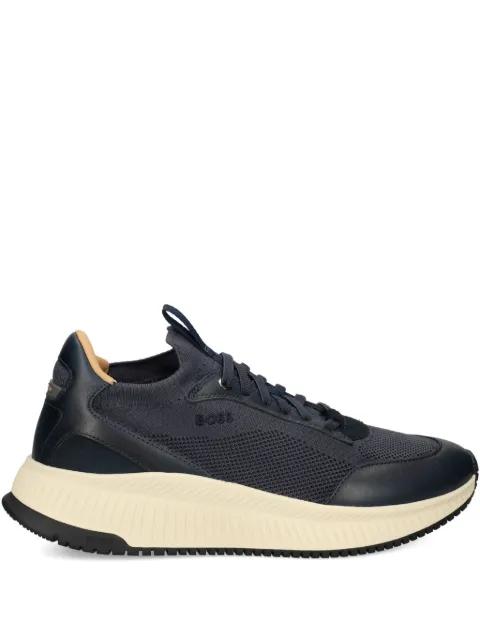TTNM EVO trainers with knitted uppers and leather trims by HUGO BOSS