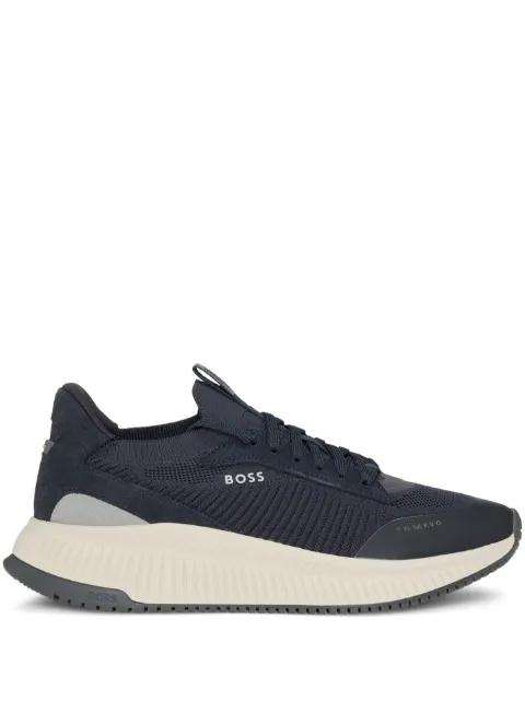 TTNM Evo trainers with knitted uppers and suede trims by HUGO BOSS