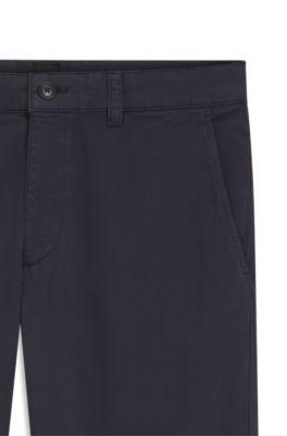 Tapered-fit chinos in a structured cotton by HUGO BOSS