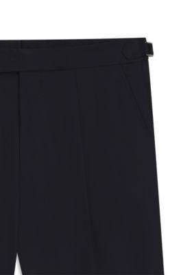 Tapered-fit trousers in stretch cotton by HUGO BOSS