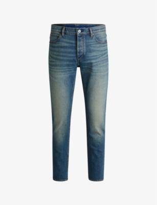 Tapered-leg mid-rise stretch-denim jeans by HUGO BOSS