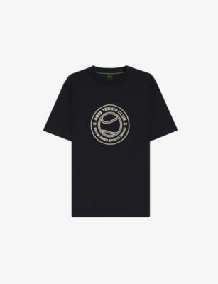 Tennis Club-Print Cotton-Jersey T-Shirt by HUGO BOSS