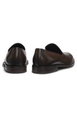 Textured-tongue loafers in leather by HUGO BOSS