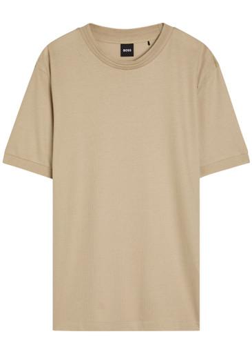 Thompson fine-knit cotton-blend T-shirt by HUGO BOSS
