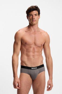 Three-pack low-rise briefs in stretch cotton by HUGO BOSS