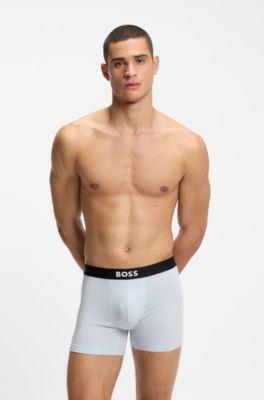 Three-pack of boxer briefs in stretch cotton by HUGO BOSS