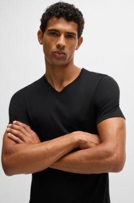 Three-pack of cotton V-neck undershirts by HUGO BOSS