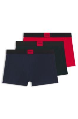 Three-pack of stretch-cotton trunks by HUGO BOSS