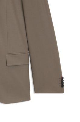 Three-piece slim-fit suit in wool-blend poplin by HUGO BOSS