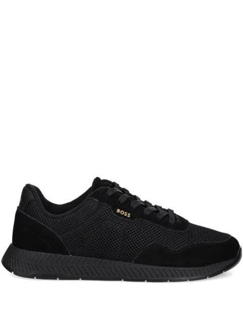Titanium mesh-panel sneakers by HUGO BOSS