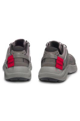 Trainers in faux suede and textured canvas by HUGO BOSS