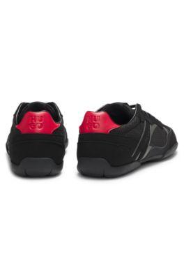 Trainers in mesh and faux suede by HUGO BOSS