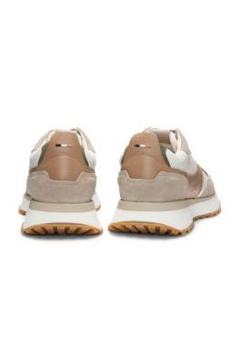 Trainers in tumbled leather by HUGO BOSS