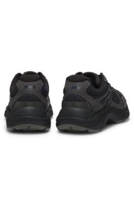 Trainers with mesh and faux leather by HUGO BOSS