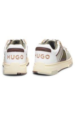 Trainers with mesh and faux leather by HUGO BOSS