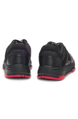 Trainers with mesh and faux leather by HUGO BOSS